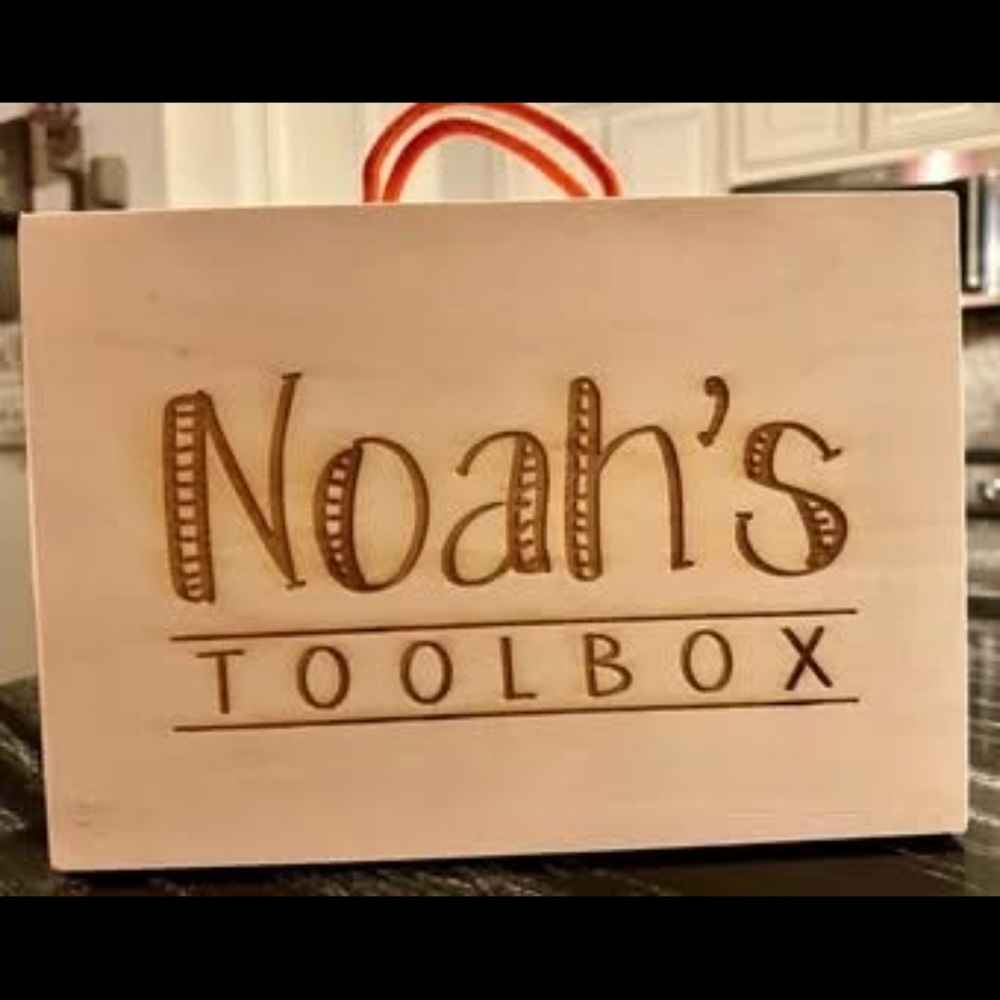 Personalized Wooden Toddler Tool Set with Handle